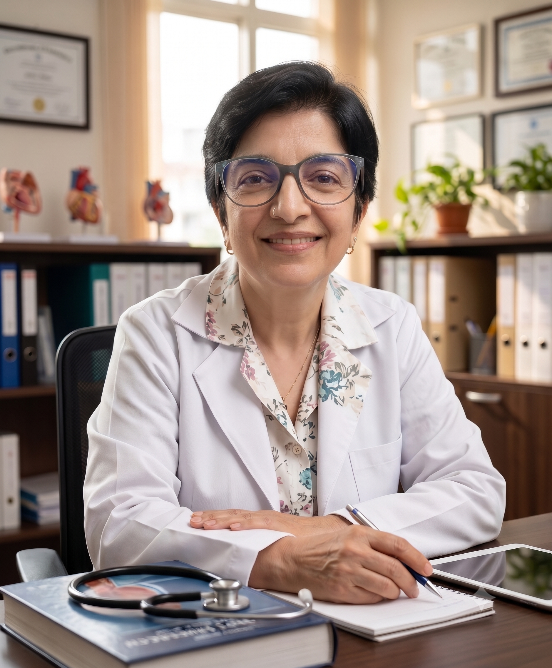 Dra. Aline em consulta médica